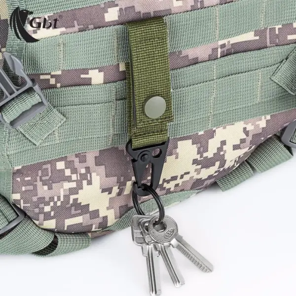 Tactical MOLLE Keychain – Nylon Webbing Key Holder with Metal Snap Hook for Backpack or Belt - Image 4