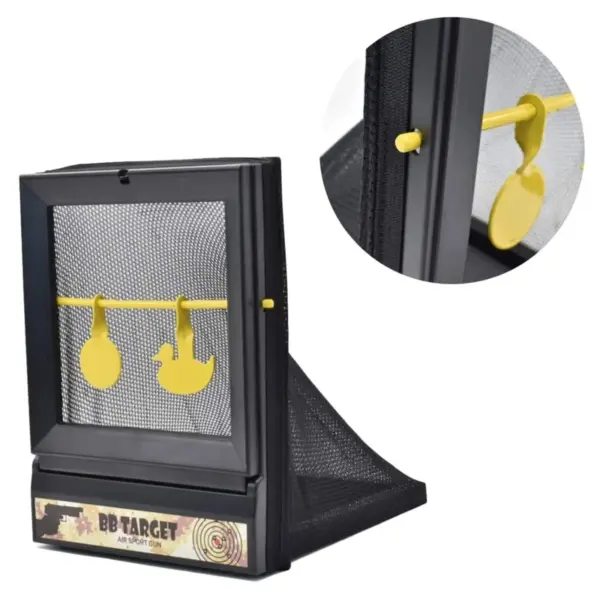 Airsoft Target with Trap Net Catcher – BB & Pellet Recycling Shooting Stand with Paper Sheets (10pcs) - Image 4