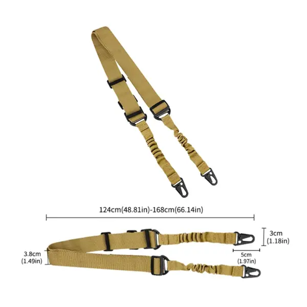 Tactical Two-Point Bungee Rifle Sling – Heavy-Duty Nylon Adjustable Gun Strap for Hunting & Outdoor Sports - Image 6