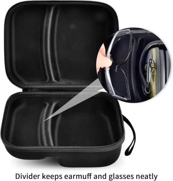 Hard Case Compatible with Walker’s Razor Slim, Howard Leight & PROHEAR 016 – Storage for Shooting Ear Protection & Safety Glasses - Image 4