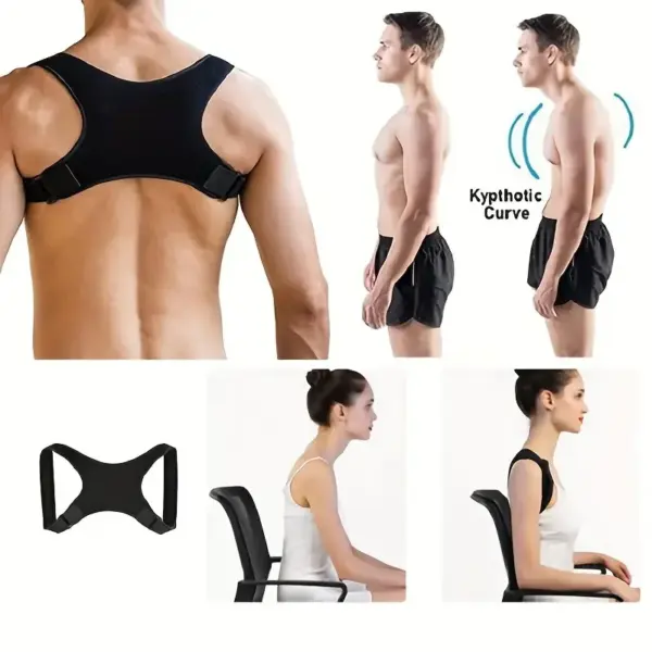 Ergonomic Adjustable Posture Corrector – Back Support Brace for Adults to Improve Kyphosis and Spinal Alignment - Image 4