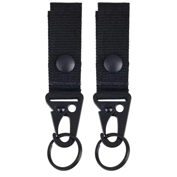 Tactical MOLLE Keychain – Nylon Webbing Key Holder with Metal Snap Hook for Backpack or Belt - Image 11