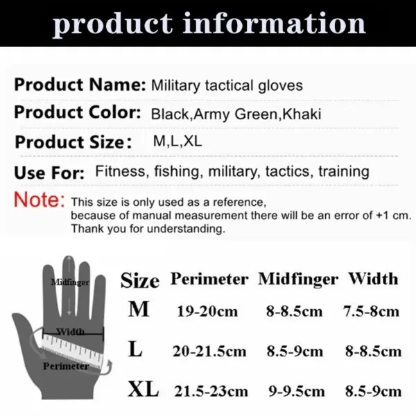 Tactical Full-Finger Gloves – Anti-Slip, Wear-Resistant Gloves for Outdoor Sports, Riding & Combat Training - Image 4