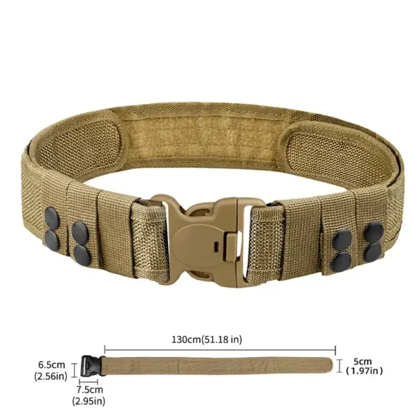 Quick Release Tactical Belt for Men – Heavy-Duty Canvas Combat Belt for Outdoor, Hiking, and Fishing – Adjustable & Stylish - Image 3
