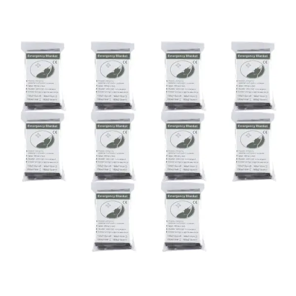 Emergency Thermal Blanket – Foil Mylar Survival Blanket for Outdoor Camping, First Aid & Rescue (1–10 PCS) - Image 10