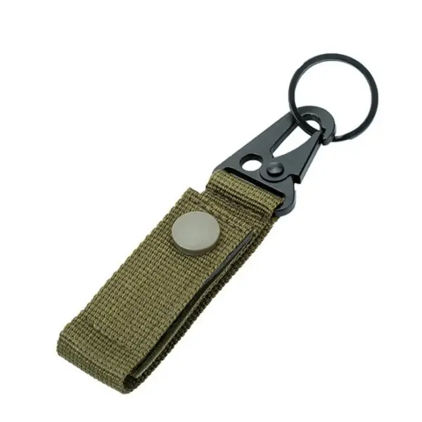 Tactical MOLLE Keychain – Nylon Webbing Key Holder with Metal Snap Hook for Backpack or Belt - Image 5