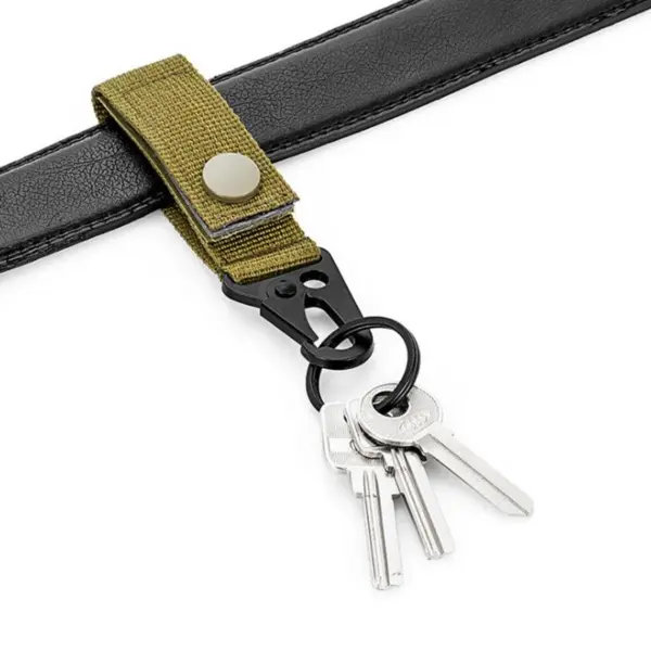 Tactical MOLLE Keychain – Nylon Webbing Key Holder with Metal Snap Hook for Backpack or Belt - Image 6