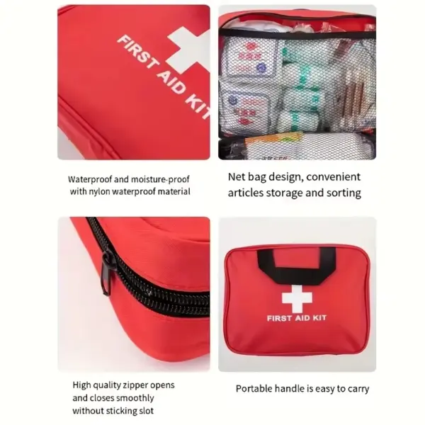 184pcs First Aid Kit – Portable Emergency Medical Bag for Outdoor Hiking, Camping & Rescue - Image 2