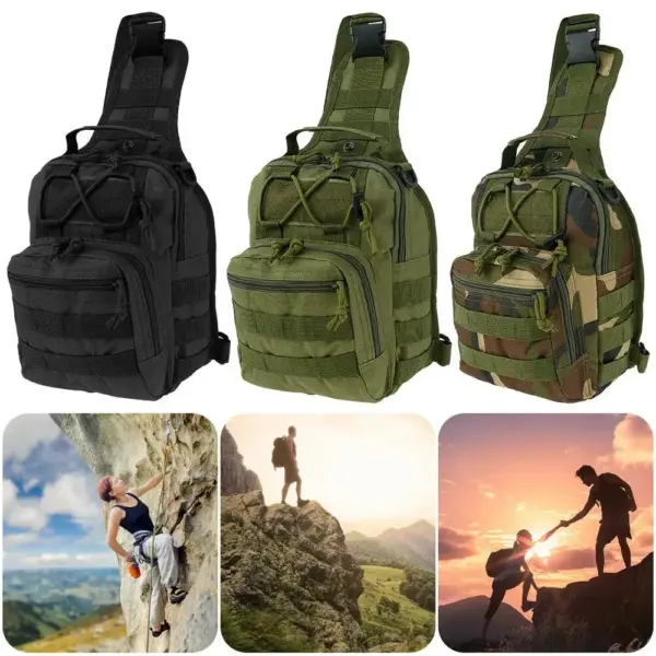 Waterproof Crossbody Chest Bag – Lightweight Tactical Sling Pack for Men's Outdoor Sports, Hiking & Biking - Image 2