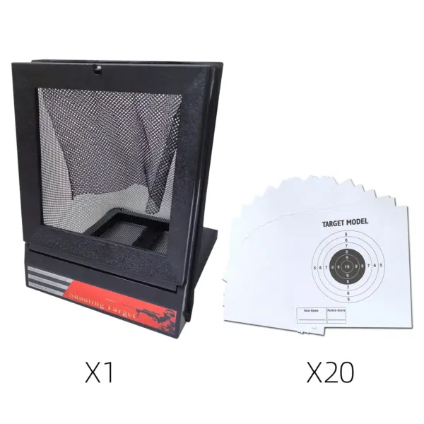 Foldable Airsoft Target Box with Bullet Catcher – BB Gun & Nerf Shooting Practice Trap - Image 7