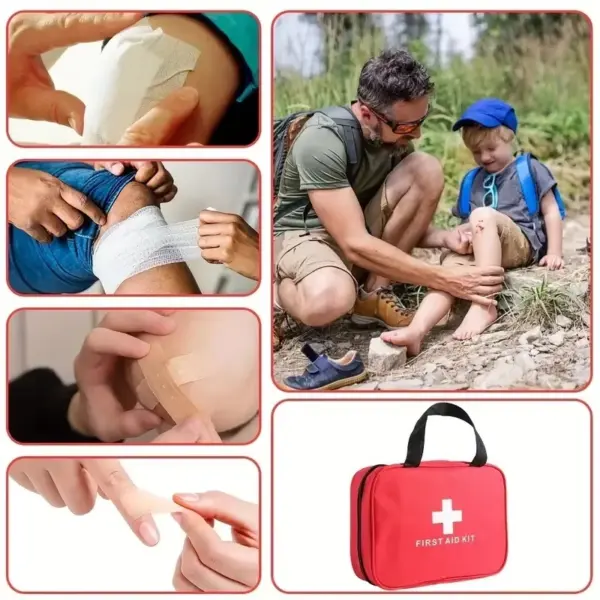 184pcs First Aid Kit – Portable Emergency Medical Bag for Outdoor Hiking, Camping & Rescue - Image 5
