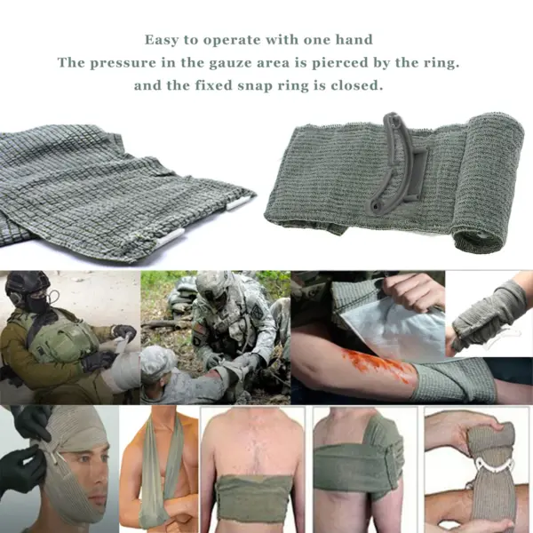 4/6/8 Inch Israeli Bandage – Emergency Compression Hemostatic Dressing for Tactical First Aid & Outdoor Survival - Image 3