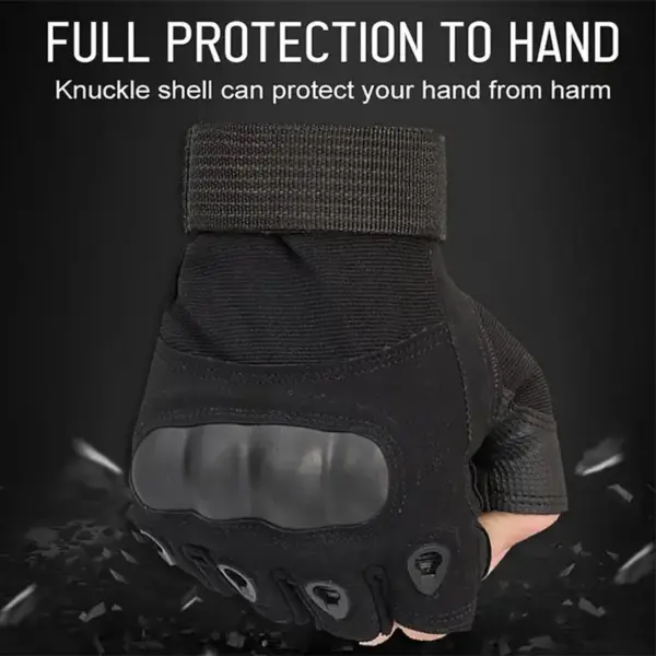 1Pair Tactical Fingerless Gloves for Men - Ideal for Outdoor Sports, Shooting, Hunting, Airsoft, and Cycling - Image 4
