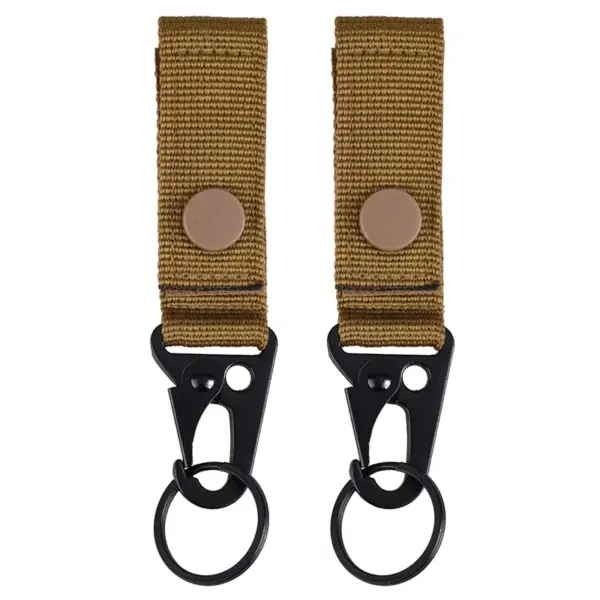 Tactical MOLLE Keychain – Nylon Webbing Key Holder with Metal Snap Hook for Backpack or Belt - Image 10