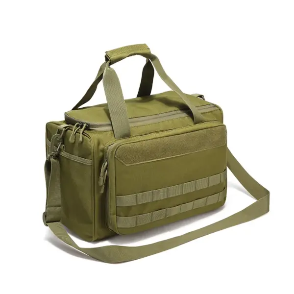 600D Waterproof Tactical Pistol Range Bag – MOLLE Storage Sling Bag for Hunting & Shooting - Image 9
