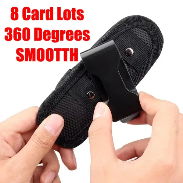 Tactical Flashlight Pouch – 360° Rotating Belt Holster Torch Case for Hunting & Survival Kits - Image 3
