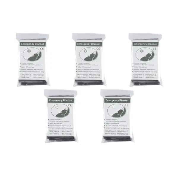 Emergency Thermal Blanket – Foil Mylar Survival Blanket for Outdoor Camping, First Aid & Rescue (1–10 PCS) - Image 7