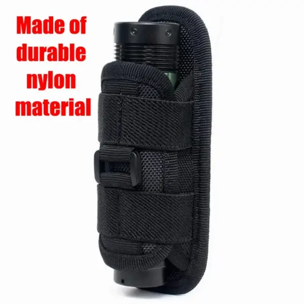 Tactical Flashlight Pouch – 360° Rotating Belt Holster Torch Case for Hunting & Survival Kits - Image 5
