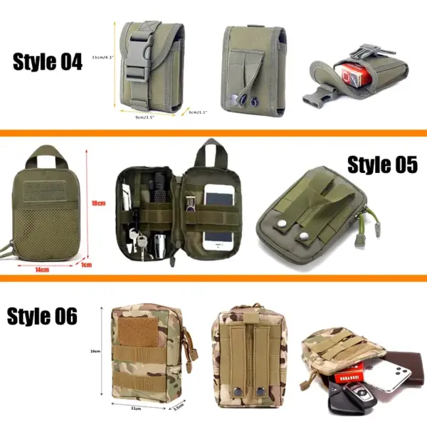 Tactical MOLLE Waist Bag – 600D Nylon EDC Belt Pouch for Phone, Tools & Outdoor Accessories – Hunting, Camping, Hiking Gear - Image 4