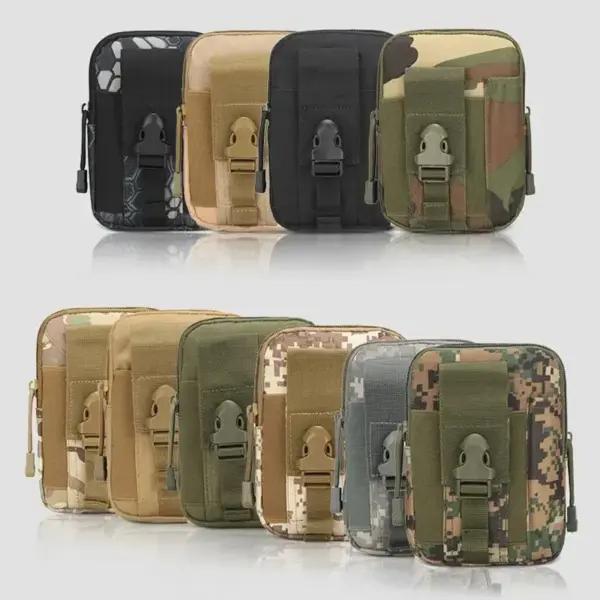 Waterproof Nylon Molle Waist Pouch – EDC Tactical Phone Case Bag for Outdoor, Hunting & Hiking - Image 2