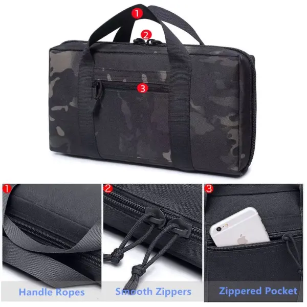 Tactical Gun Range Bag – Compact Handgun Duffle Case for Shooting, Hunting & Magazine Storage - Image 2