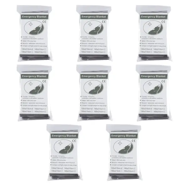 Emergency Thermal Blanket – Foil Mylar Survival Blanket for Outdoor Camping, First Aid & Rescue (1–10 PCS) - Image 9