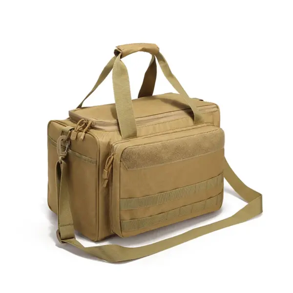 600D Waterproof Tactical Pistol Range Bag – MOLLE Storage Sling Bag for Hunting & Shooting - Image 10