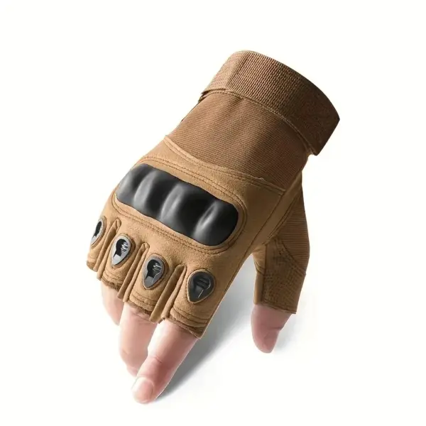 1Pair Tactical Fingerless Gloves for Men - Ideal for Outdoor Sports, Shooting, Hunting, Airsoft, and Cycling - Image 8