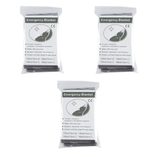 Emergency Thermal Blanket – Foil Mylar Survival Blanket for Outdoor Camping, First Aid & Rescue (1–10 PCS) - Image 13