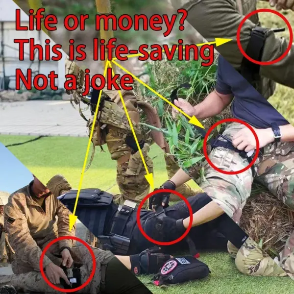 Tactical Emergency Tourniquet – One-Hand Operation with Aluminum Rod for Outdoor Survival & First Aid - Image 4
