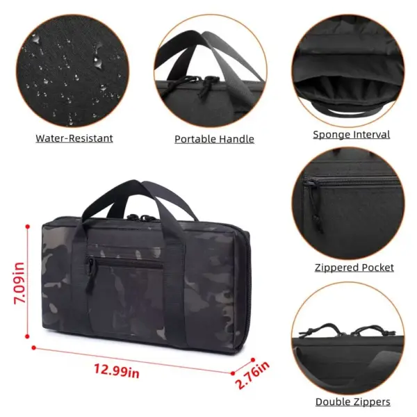 Tactical Gun Range Bag – Compact Handgun Duffle Case for Shooting, Hunting & Magazine Storage - Image 5