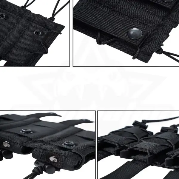 OphidianTac MOLLE Magazine Pouch – Double/Triple Stack Open-Top Pouch for 9mm, .40, .45 Magazines (Glock 17/19, S&W M&P, Sig 226/229, Springfield 1911) - Image 6