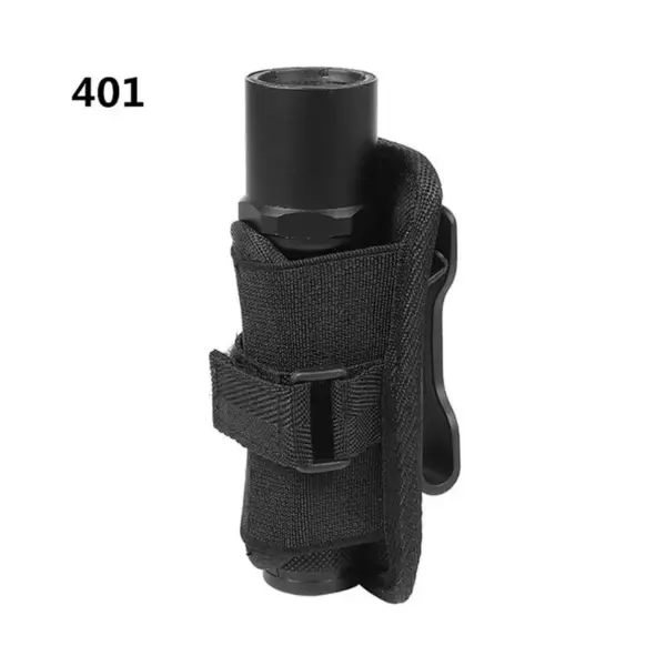 Tactical Flashlight Pouch with 360° Rotating Belt Clip – Durable Nylon Holster Case for Handheld LED Torches - Image 8