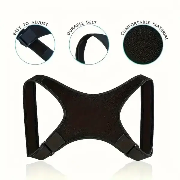 Ergonomic Adjustable Posture Corrector – Back Support Brace for Adults to Improve Kyphosis and Spinal Alignment