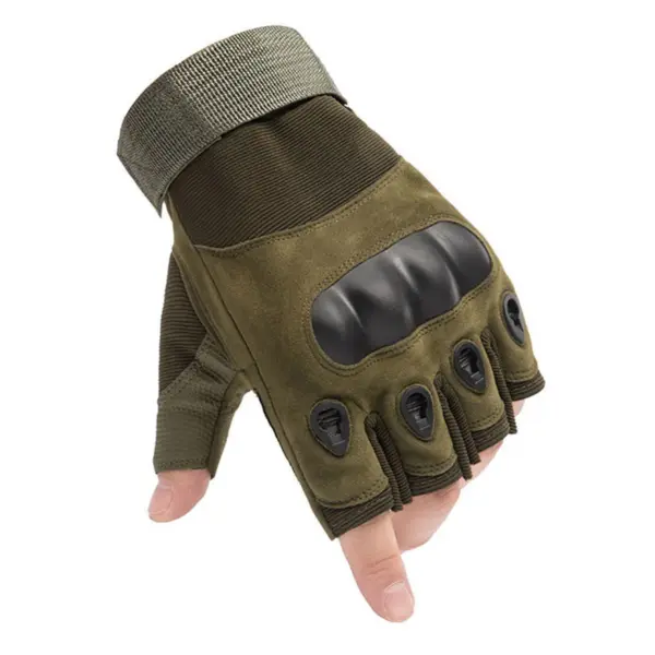 1Pair Tactical Fingerless Gloves for Men - Ideal for Outdoor Sports, Shooting, Hunting, Airsoft, and Cycling - Image 9