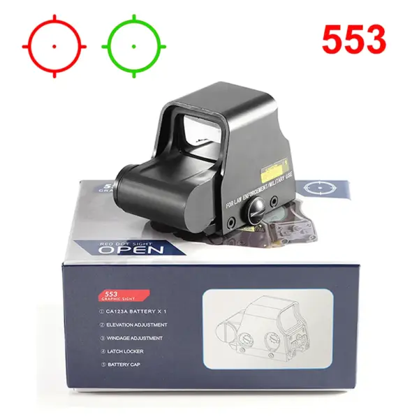 553 Holographic Red & Green Dot Reflex Sight – Fits 20mm Picatinny Rails - Image 3