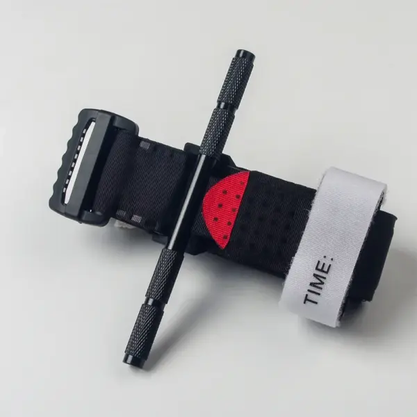 Tactical Emergency Tourniquet – One-Hand Operation with Aluminum Rod for Outdoor Survival & First Aid - Image 2